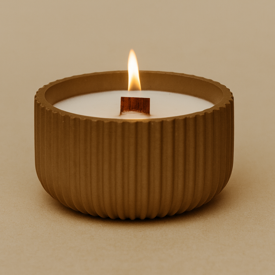 Ribbed Bowl Candle Vessel