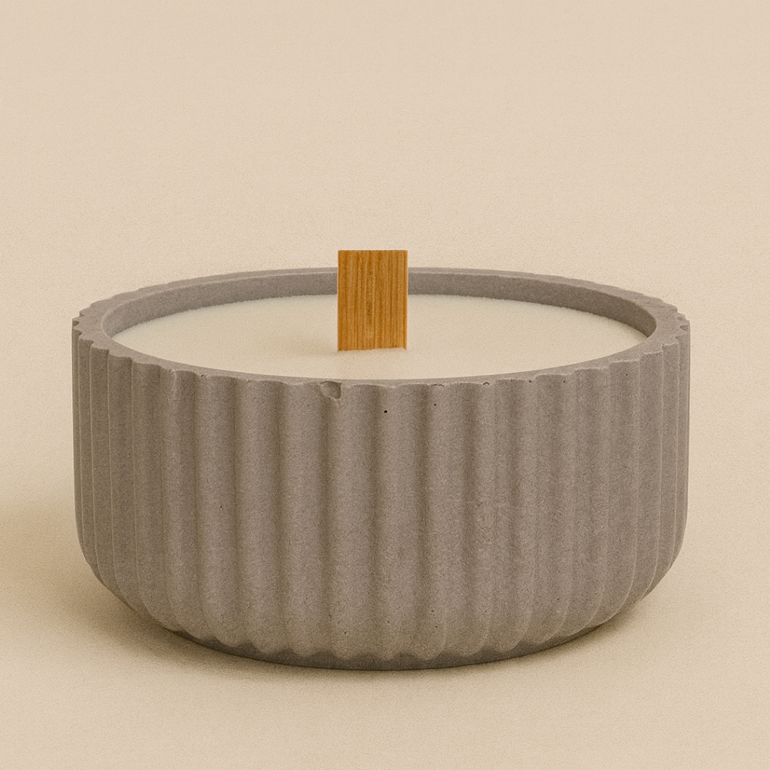 Ribbed Bowl Candle Vessel