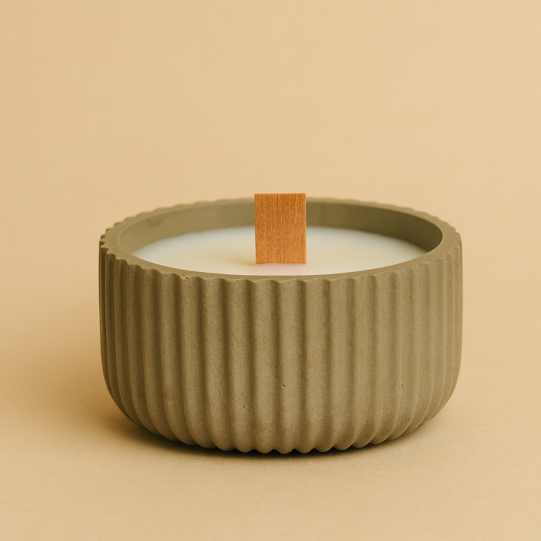 Ribbed Bowl Candle Vessel