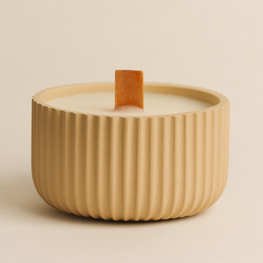 Ribbed Bowl Candle Vessel